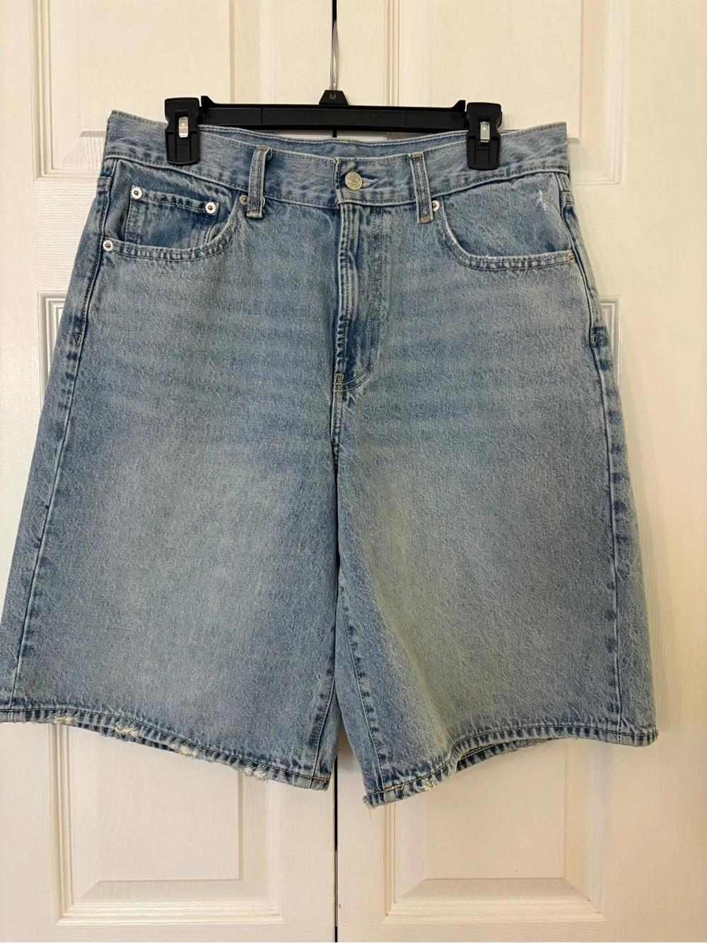GAP 2026 Long Line Light Blue Denim Shorts - 8/29